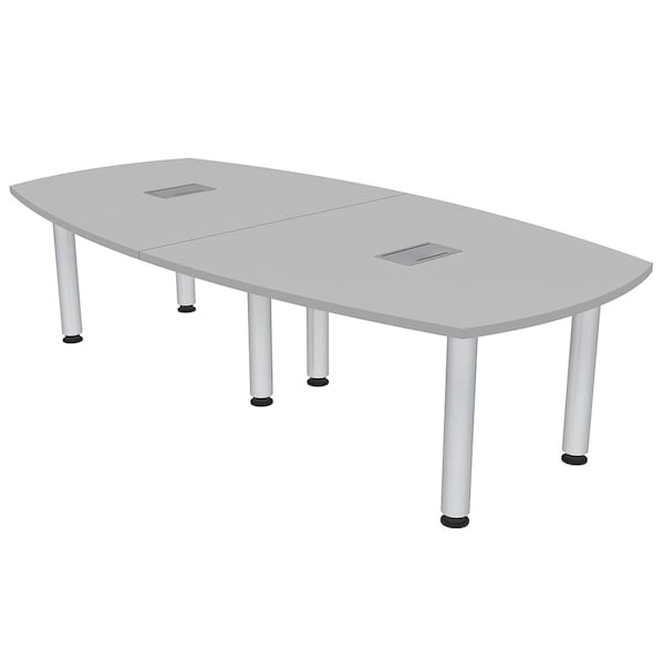 45 in W, 96 in L, 29 in H, Engineered Wood Top, Grey